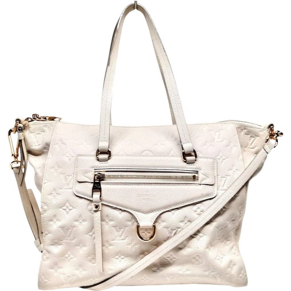 817738AS (X6) Louis Vuitton Crossbody Bag Lumineuse PM White Monogram Empreinte